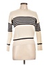 Madewell 100% Cashmere Stripes Ivory Cashmere Pullover Sweater Size L - photo 1