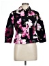 Studio by Liz Claiborne 100% Cotton Floral Black Jacket Size 10 Petite - photo 1