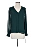 Sam and Jess 100% Polyester Teal Long Sleeve Blouse Size M (petite) - photo 1