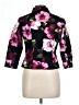 Studio by Liz Claiborne 100% Cotton Floral Black Jacket Size 10 Petite - photo 2