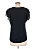 Adrianna Papell Black Short Sleeve Top Size L - photo 2