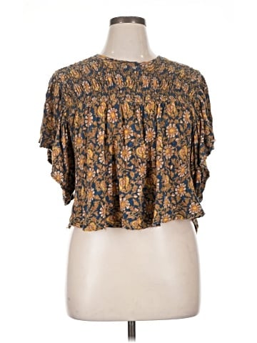 Free People Short Sleeve Blouse (view 1)