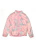 Lands' End 100% Polyester Print Pink Track Jacket Size 10 - 12 - photo 1