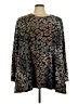 LOGO by Lori Goldstein Gray Long Sleeve Blouse Size 4X - photo 1