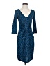 Moda International Animal Print Blue Cocktail Dress Size S - photo 1