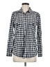 Gap 100% Cotton Checkered-gingham Blue Long Sleeve Button-Down Shirt Size M - photo 1