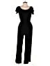 Charles Henry Solid Black Jumpsuit Size L (petite) - photo 1