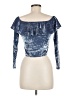 Acemi Blue 3/4 Sleeve Top Size M - photo 2