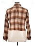 No Comment Plaid Brown Long Sleeve Blouse Size XL - photo 2