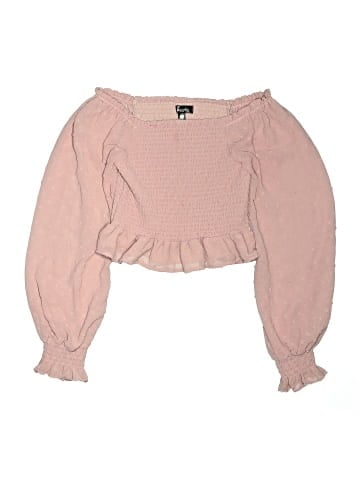 Aqua Long Sleeve Blouse (view 1)