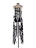 Express 100% Polyester Graphic Black Casual Dress Size XS - photo 2