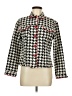 3 Sisters 100% Cotton Houndstooth Ivory Jacket Size M - photo 1