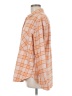 Aerie Plaid Orange Long Sleeve Button-Down Shirt Size M - photo 5