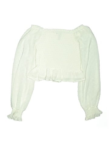 Aqua Long Sleeve Blouse (view 2)
