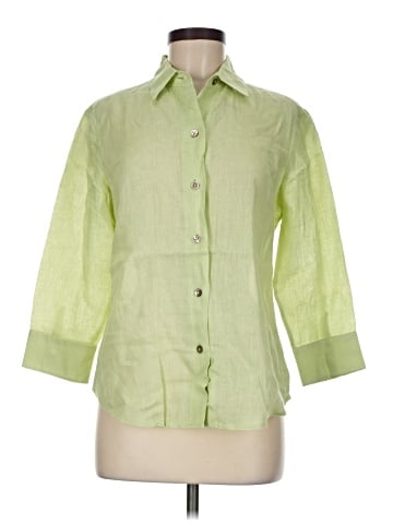 Linda Allard Ellen Tracy 3/4 Sleeve Button-Down Shirt (view 1)