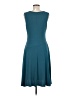 Noir Solid Teal Casual Dress Size M - photo 2
