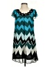 Unbranded Chevron-herringbone Teal Blue Casual Dress Size S - photo 1