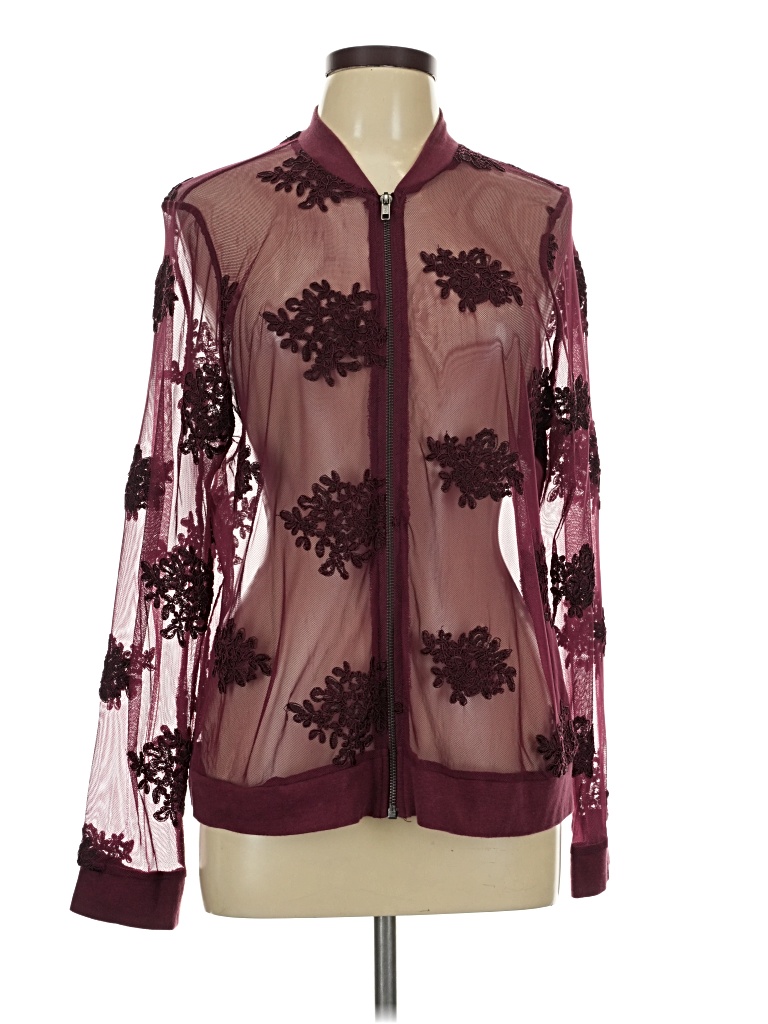 Pre-owned Torrid Long Sleeve Blouse In Burgundy