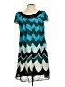 Unbranded Chevron-herringbone Teal Blue Casual Dress Size S - photo 2