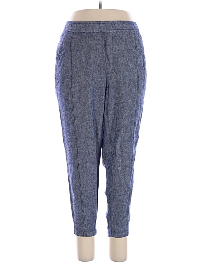 Pre-owned Old Navy Linen Pants In Blue