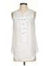 Anne Klein 100% Polyester White Sleeveless Blouse Size 4 - photo 1
