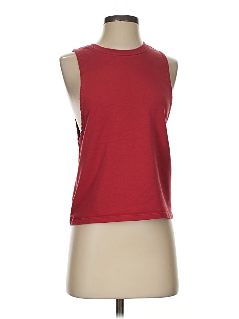 Pre-owned Carbon38 Sleeveless Top Red Boatneck Tops