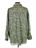 Zara Animal Print Green Long Sleeve Blouse Size L - photo 2