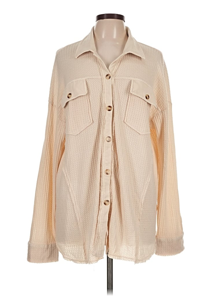 Pre-owned Illa Illa Long Sleeve Blouse In Tan