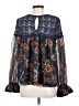 Pencey Blue Long Sleeve Blouse Size S - photo 2