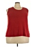 Avenue 100% Acrylic Red Sweater Vest Size 22 - 24 Plus - photo 1