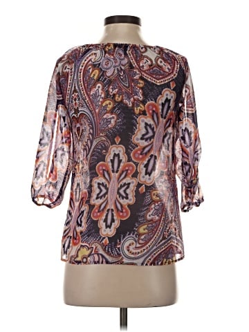 Lily White 3/4 Sleeve Blouse (view 2)