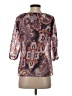 Lily White 100% Polyester Purple 3/4 Sleeve Blouse Size XS - photo 2
