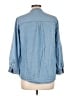 Love Tree 100% Tencel Blue 3/4 Sleeve Button-Down Shirt Size L - photo 2
