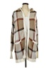Almost Famous 100% Polyester Plaid Tan Cardigan Size L - photo 1