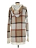 Almost Famous 100% Polyester Plaid Tan Cardigan Size L - photo 2