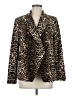 Carolina Belle Animal Print Gold Blazer Size M - photo 1