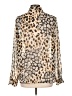 ASOS Design 100% Polyester Animal Print Ivory Long Sleeve Blouse Size 12 - photo 2