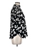 Ann Taylor 100% Polyester Print Black Short Sleeve Blouse Size M - photo 4