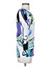 Emilio Pucci 100% Rayon Blue 3/4 Sleeve Top Size 4 - photo 4