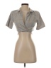 ASOS Design Tan Short Sleeve Blouse Size 4 - photo 1
