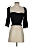 Reformation Black 3/4 Sleeve Top Size XS - photo 2