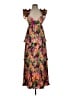 Saylor 100% Polyester Tropical Orange Cocktail Dress Size L - photo 1
