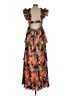 Saylor 100% Polyester Tropical Orange Cocktail Dress Size L - photo 2