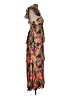 Saylor 100% Polyester Tropical Orange Cocktail Dress Size L - photo 4