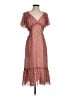 Max Studio 100% Polyester Hearts Burgundy Casual Dress Size S - photo 1