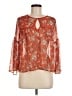 Lucky Brand 100% Polyester Orange 3/4 Sleeve Blouse Size M - photo 1