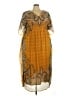 Speed Control 100% Polyester Paisley Yellow Casual Dress Size 3X - photo 1