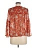 Lucky Brand 100% Polyester Orange 3/4 Sleeve Blouse Size M - photo 2
