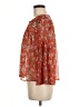 Lucky Brand 100% Polyester Orange 3/4 Sleeve Blouse Size M - photo 5