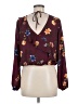 Timing 100% Polyester Burgundy Long Sleeve Blouse Size M - photo 2